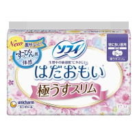 unicharm 尤妮佳 温柔肌超薄量多 日用 卫生巾 260mm*17片