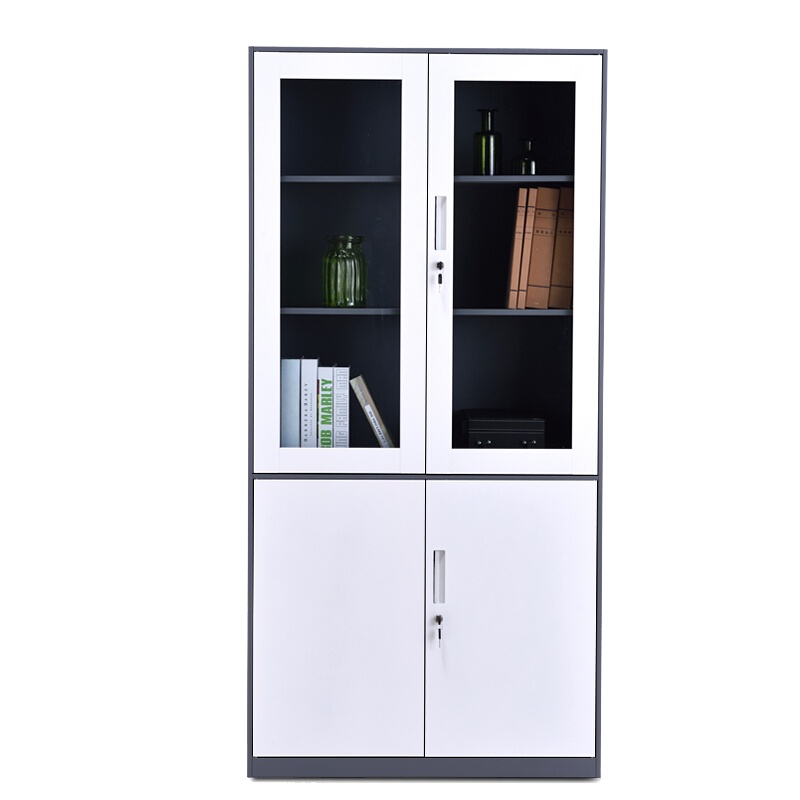 卓澳文件柜办公柜资料柜档案柜储物拆装柜灰白大器文件柜薄边