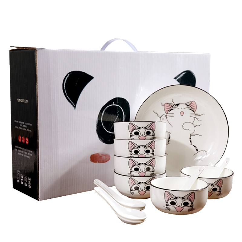小猫大气高档陶瓷餐具套装 LHY 常规款 B2B商品 100起订