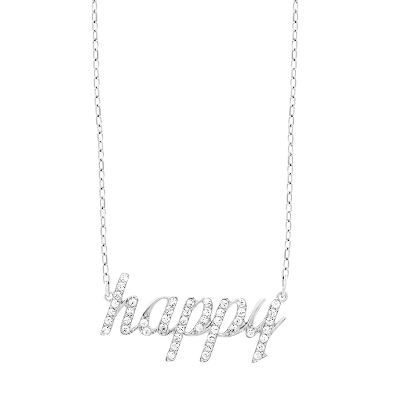 SWAROVSKI施华洛世奇happy字母水晶项链手链 人造水晶 送恋人 女士5113777