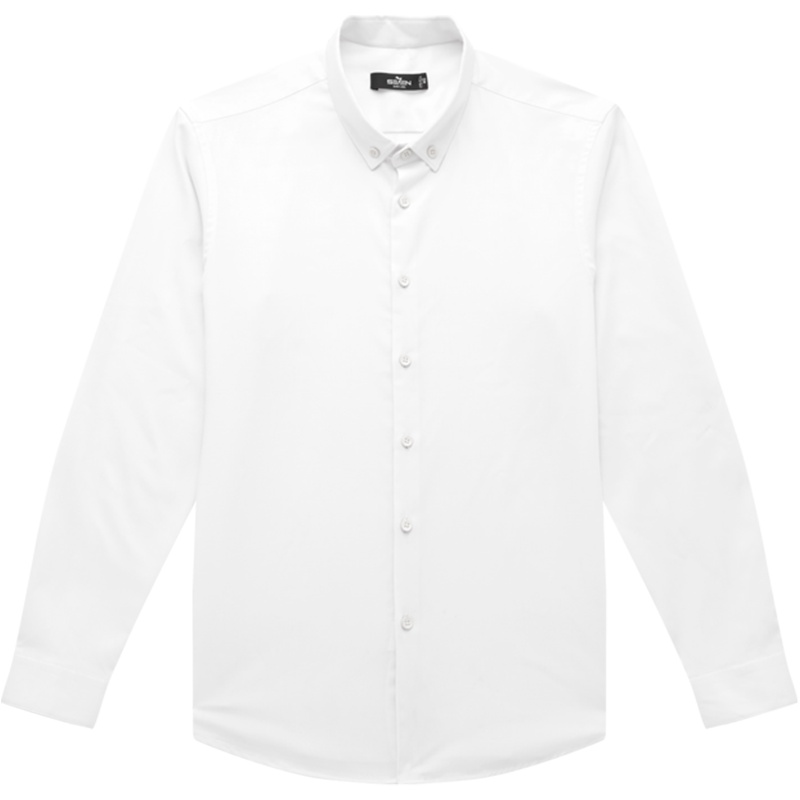 柒牌SEVEN男装2020春季商务休闲衬衫领时尚百搭纯色长袖衬衫