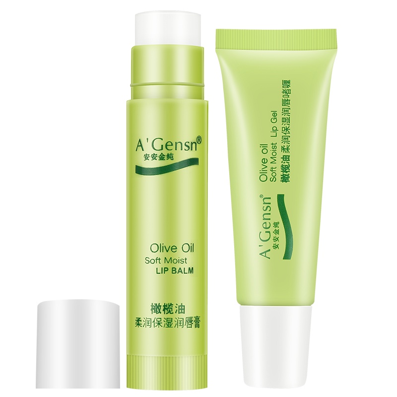 A’Gensn/安安金纯柔润保湿润唇膏4.5g+8g润唇啫喱套装滋润营养 通用 减淡唇纹