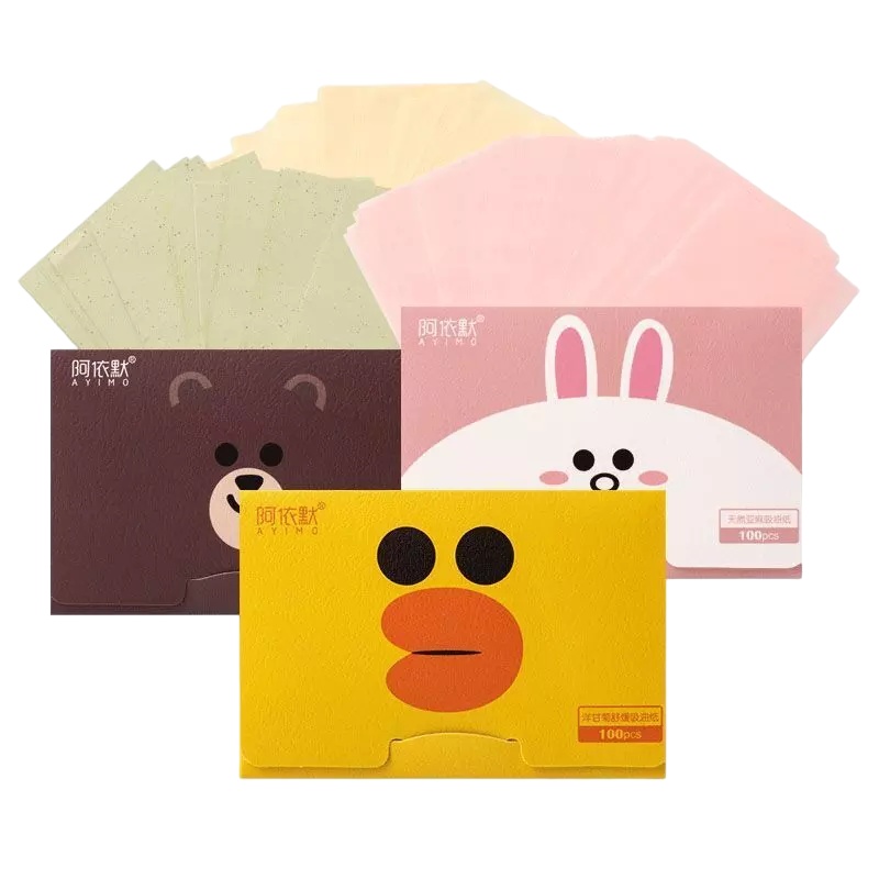 OLOEY 李佳埼吸油面纸男女士控油吸油纸面部吸脸油纸脸部便携去油 2包200片