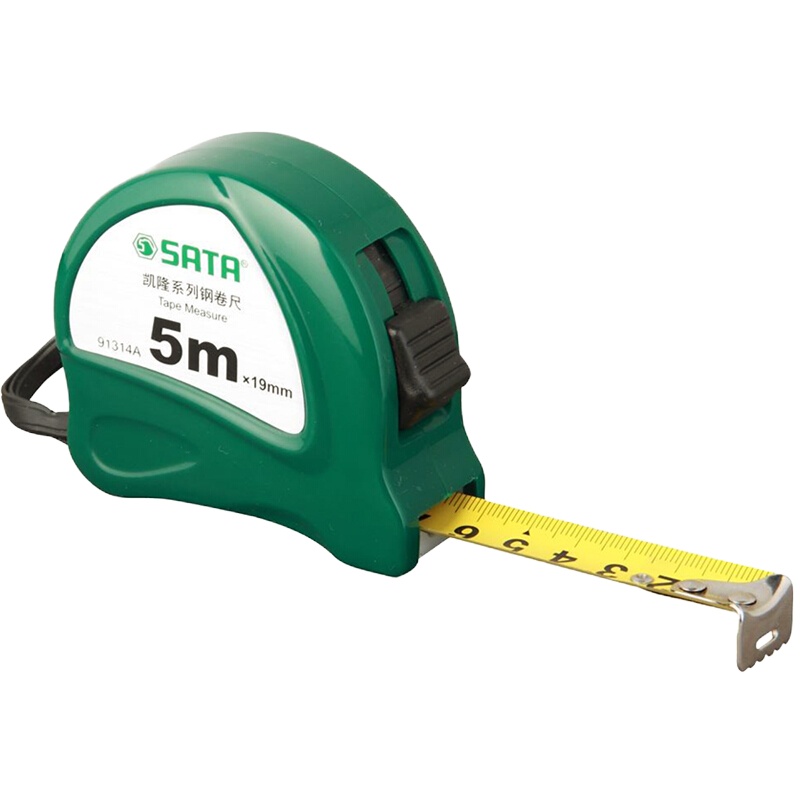 苏宁宜品世达(SATA) 91314A 凯隆系列5米钢卷尺 伸缩尺 5mx19mm