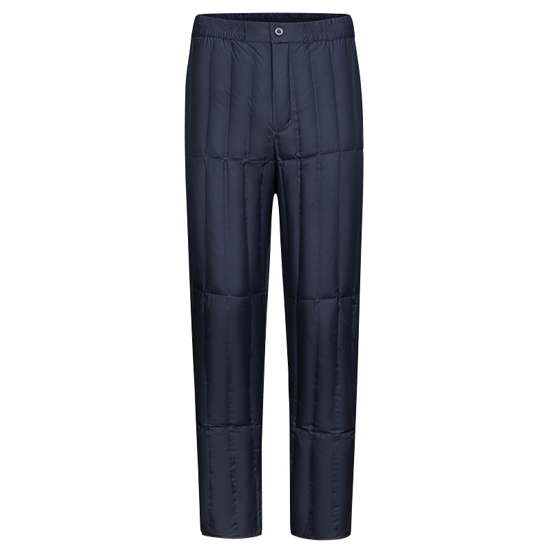 雪中飞羽绒裤男士外穿中老年高腰加厚内穿老年人羽绒棉裤