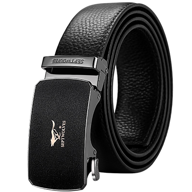 七匹狼男士皮带 时尚商务牛皮中青年腰带自动扣休闲裤带 精美礼盒送礼自用男送朋友礼物