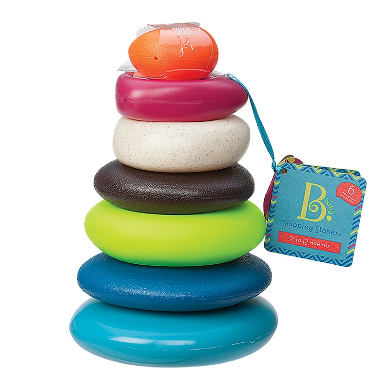 比乐B.Toys叠叠乐彩虹圈七彩叠叠塔儿童益智玩具可啃咬8个月宝宝