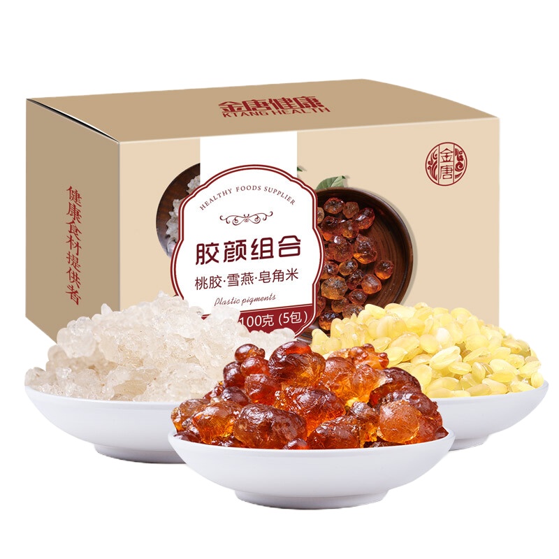 金唐 (JinTang)胶颜组合 100g*2 桃胶皂角米雪燕