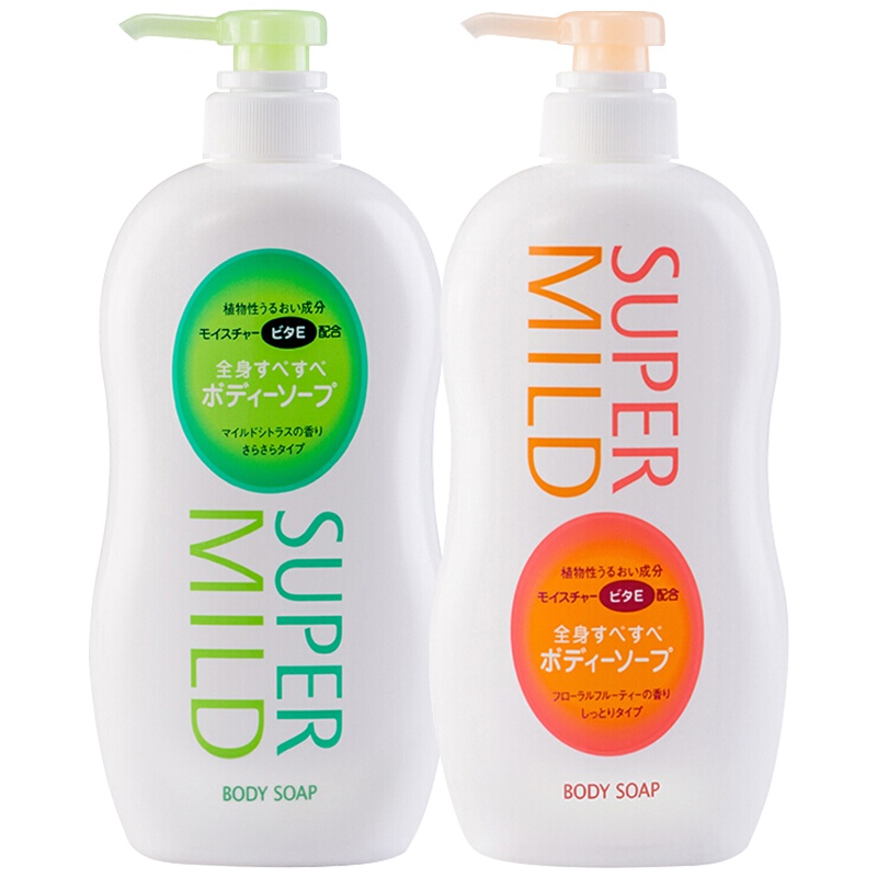 资生堂惠润 保湿滋润沐浴露套装(淡雅柑橘590ml+淡雅果味590ml) 家庭装原装进口男女通用