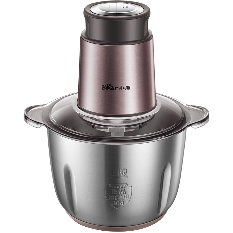 小熊(Bear)切碎机 QSJ-B03F1 2L大容量家用全自动搅拌绞菜绞肉料理机大动力多功能碎肉机苏宁自营