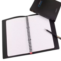 Zs-优简 活页笔记本 记事本 线圈本线环本 黑色封面本 B5大号