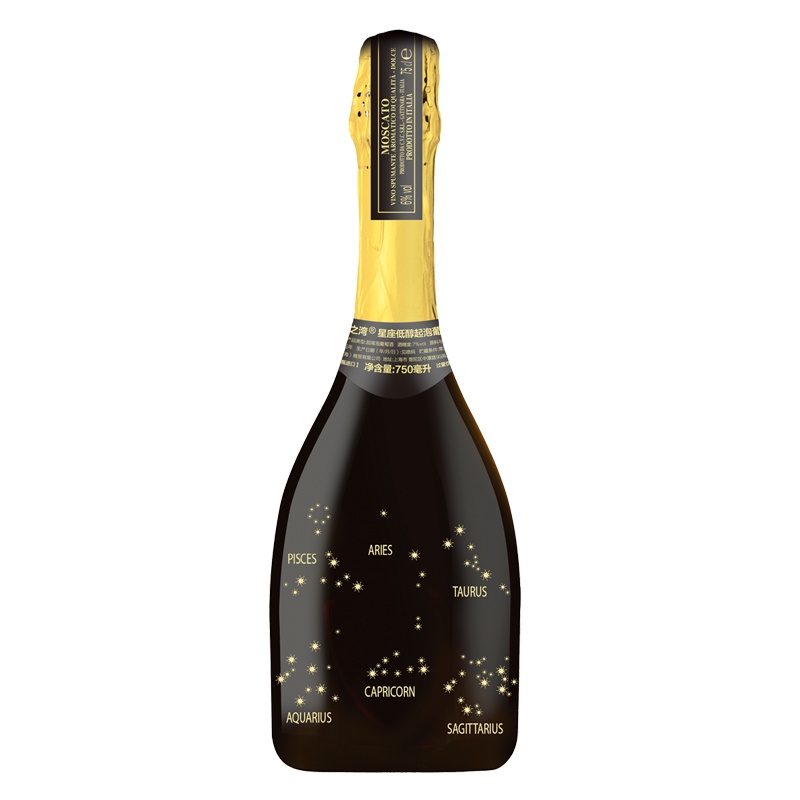 意大利原瓶进口起泡酒 爱之湾(ANDIMAR)星座莫斯卡托低醇甜气泡葡萄酒750ml单支装