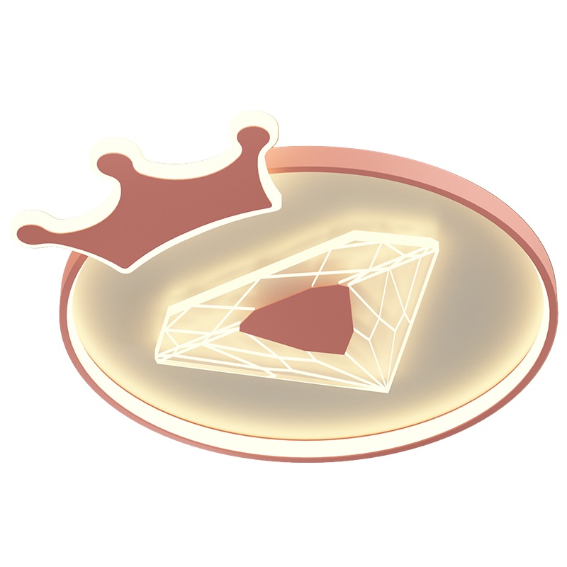 七只蚂蚁2020北欧LED卧室吸顶灯圆形马卡龙儿童灯轻奢儿童房吸顶灯男孩女孩公主皇冠卧室灯具北欧温馨浪漫宝宝房间灯饰JH