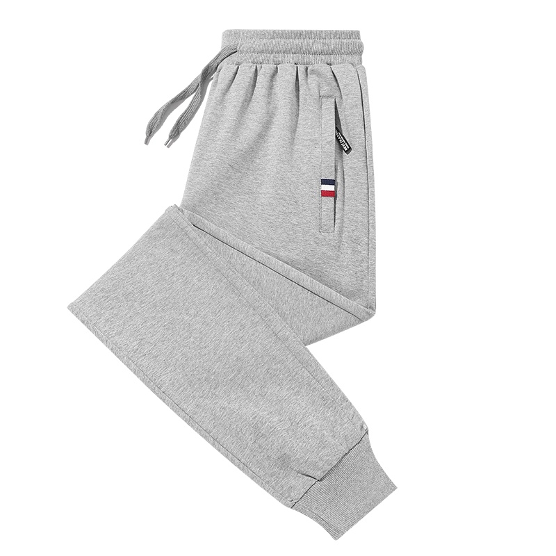 吉普战车男装2021年秋季新款全棉弹力束脚休闲裤男士中青年松紧腰宽松哈伦裤男士休闲裤多口袋工装裤男裤潮牌九分裤