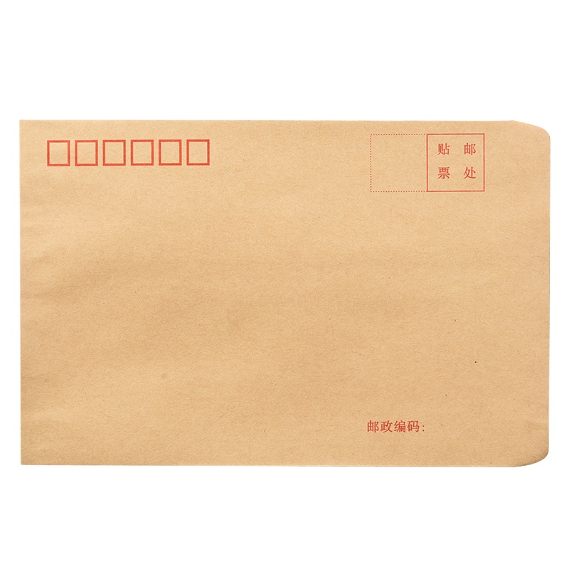 正彩(ZNCI)3号牛皮纸信封袋票据工资袋 邮局标准信封100个/包 4603
