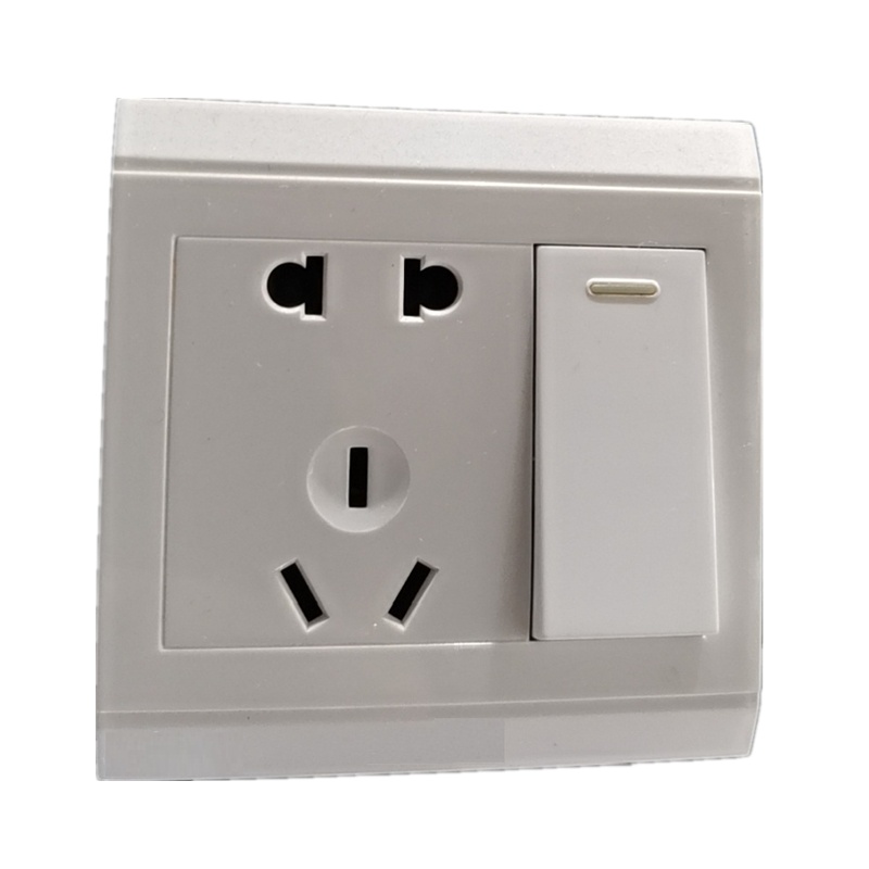 86型一开单控五孔插座