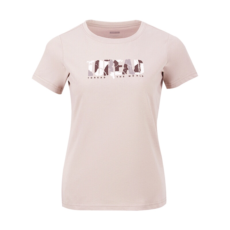 探路者（TOREAD）户外T恤女式休闲圆领印花短袖T恤TAJI82982