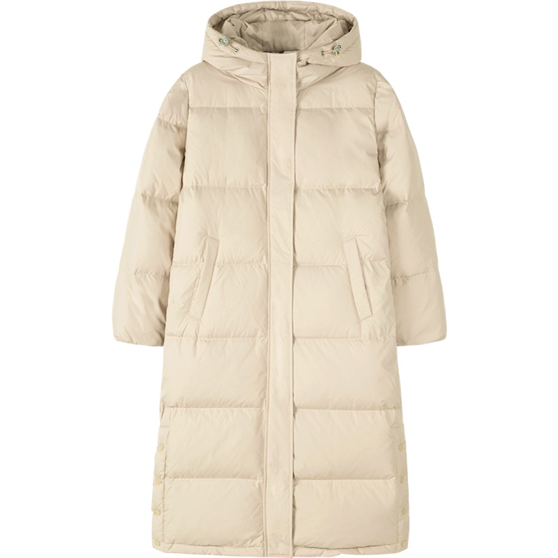 Semir森马2019冬季新款羽绒服女长款过膝宽松加厚超长连帽保暖冬装外套