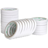 得力(deli)双面胶棉纸双面胶带胶带棉纸双面胶带12mm*10y纸胶带 9mm*10y/单卷/30400