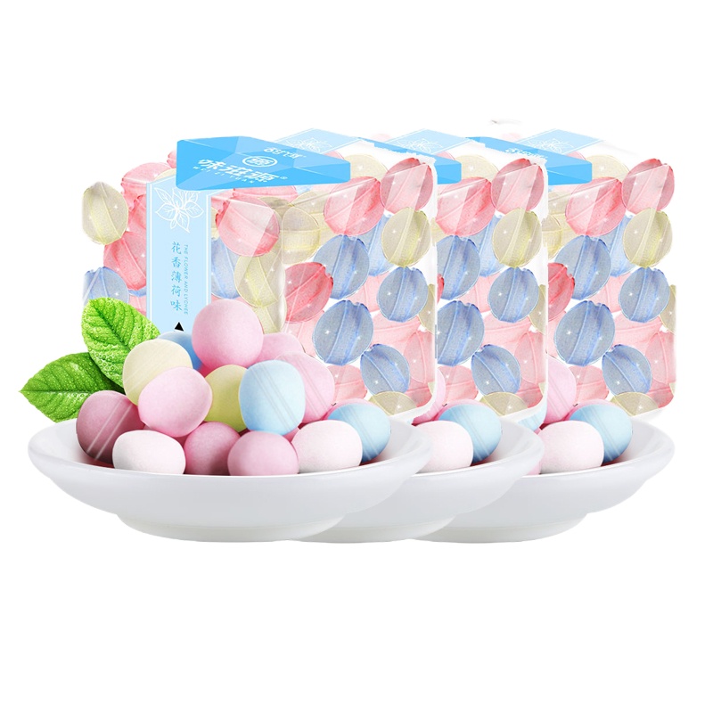 味滋源 花香薄荷糖95g*3罐 颜值香体糖果女网红零食口气清新