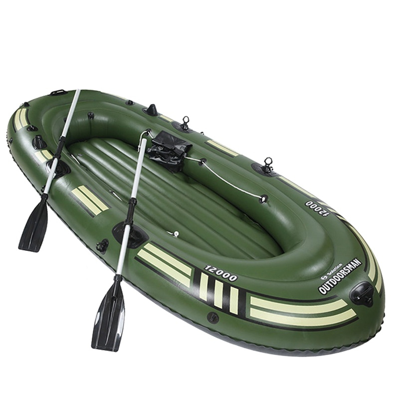 橡皮艇加厚钓鱼船 二三人皮划艇特厚充气船气垫船冲锋舟钓鱼艇特厚庆翔三人船豪华套餐