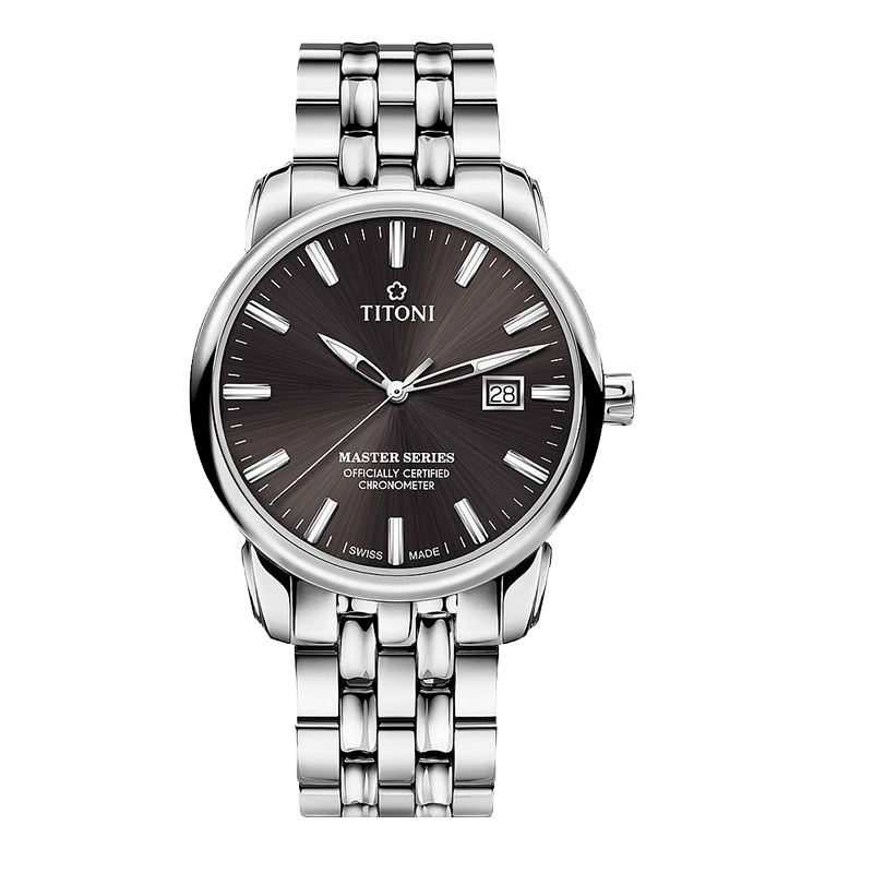 TITONI梅花大师系列男士机械表83188S-576
