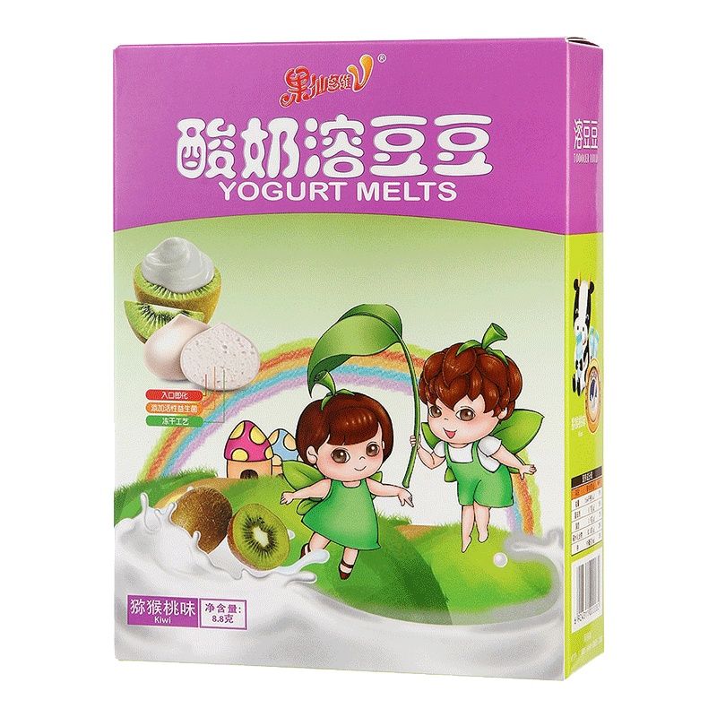 果仙多维V 酸奶溶豆豆儿童零食酸奶水果豆猕猴桃味8.8克