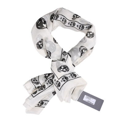 ALEXANDER MCQUEEN 女士白色桑蚕丝围巾 110640-4Q010-9260