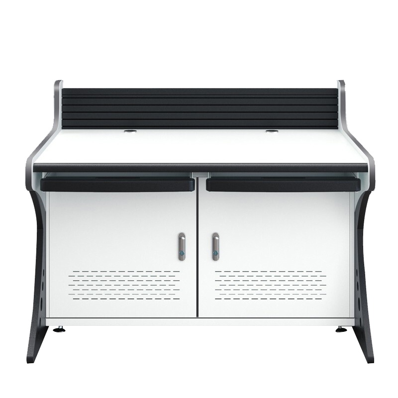 永格监控操作台 指挥调度台工控台中心视频控制机房多媒体桌播音桌讲台定制2联