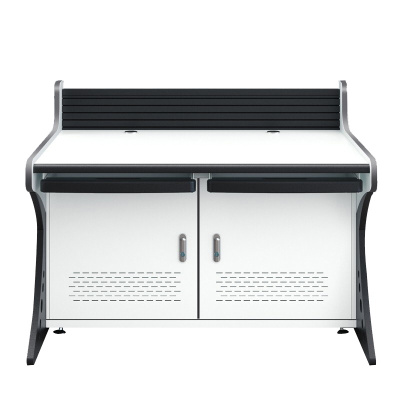 永格监控操作台 指挥调度台工控台中心视频控制机房多媒体桌播音桌讲台定制2联