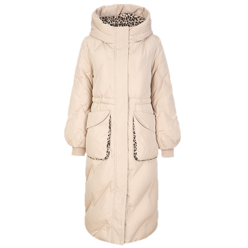 高梵羽绒服女中长款2019新款时尚保暖韩版修身白鸭绒冬季时尚外套