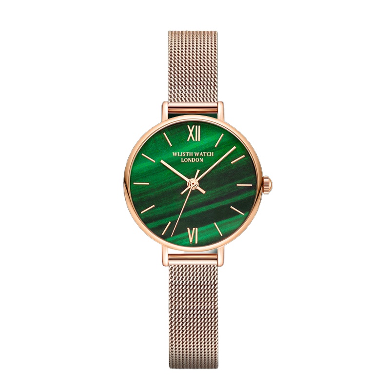 沃力仕(WLISTH)2020新款手表女士石英表夜光双历休闲韩版跨境钢带女表情侣表