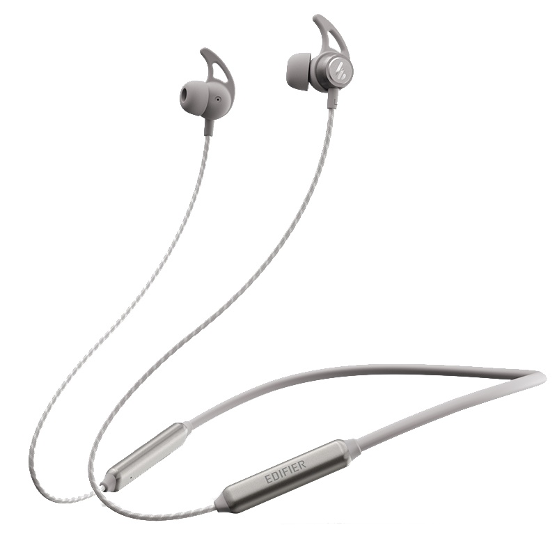 EDIFIER/漫步者 W300BT无线5.0蓝牙耳机双耳挂脖式入耳式磁吸跑步运动超长待机安卓通用耳麦 枪灰色