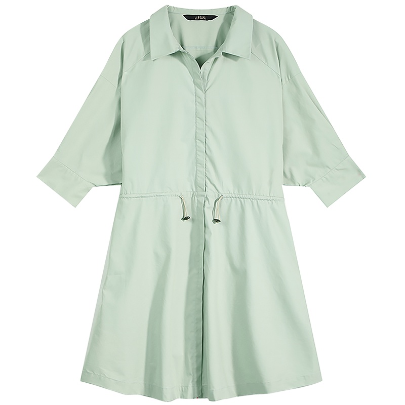 妖精的口袋条纹衬衫连衣裙女2019秋季新款收腰显瘦甜美流行裙子仙