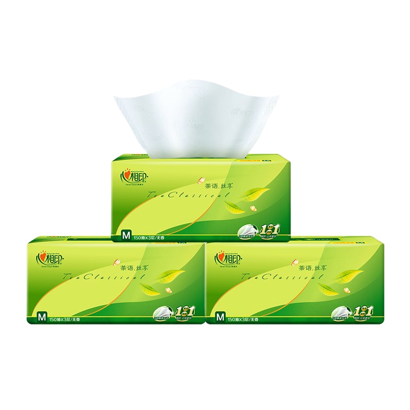 心相印 抽纸 150抽小茶语3包/提DT32150