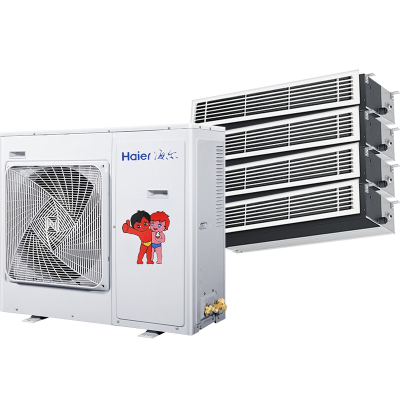 海尔(Haier) 中央空调一拖多5匹 1级变频 冷暖电辅 RFC125MXSAVB(F)一拖四 适用80-110㎡