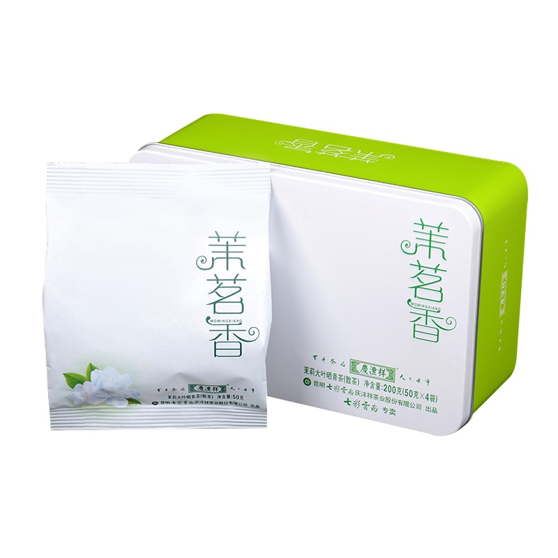 七彩云南 庆丰祥庆沣祥 茉茗香200克普洱茶生茶茉莉花茶