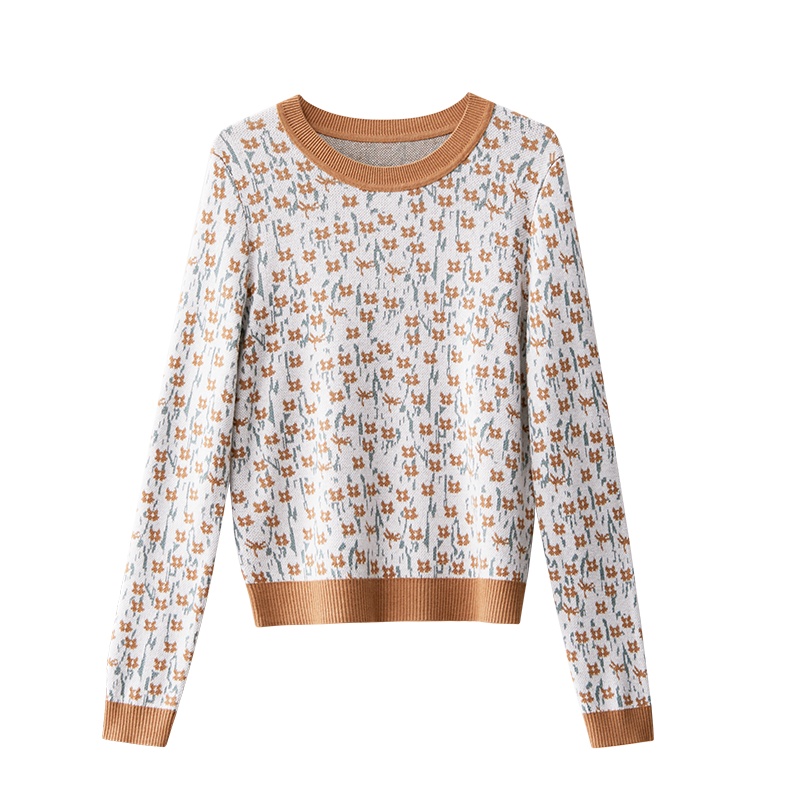 OSA女士小香风复古外穿针织衫上衣初秋装2021年新款长袖打底毛衣