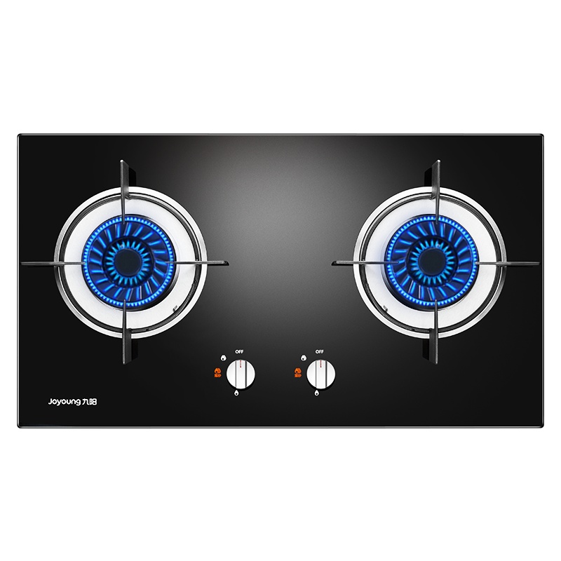九阳(Joyoung)JZT-6B216E大火力天然气燃气灶 钢化玻璃面板 台嵌两用燃气灶具