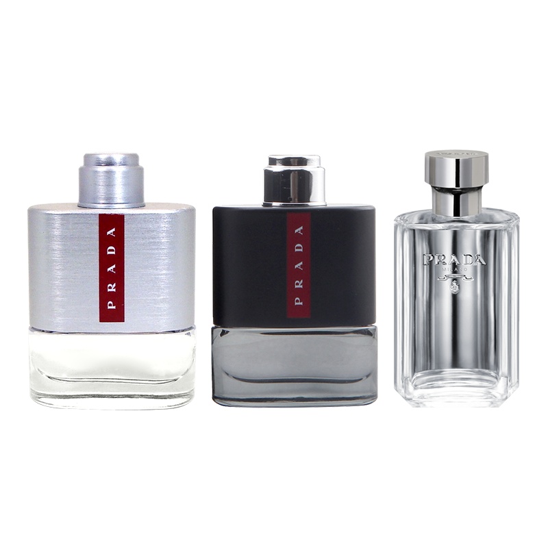 普拉达男士香水组合（红月号男仕淡香水9ml+红月号炫黑男仕淡香水9ml+蔚蓝绅士淡香水9ml）（无喷头）