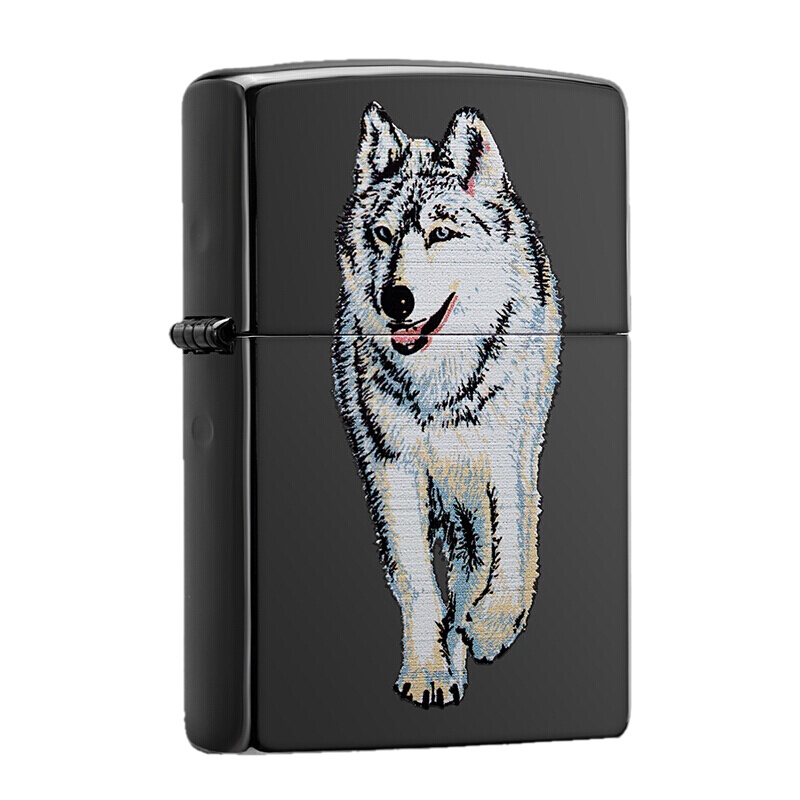 美国ZIPPO打火机 芝宝 黑冰狼769 狼行天下 男士礼物