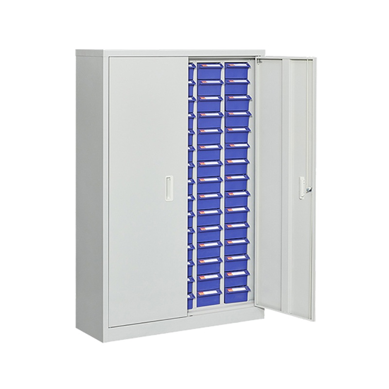 臻远零件柜抽屉式工具柜 75抽蓝色带门大号