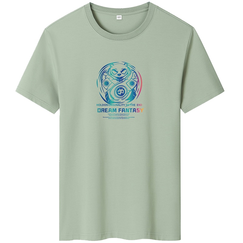 富贵鸟2021新款夏季男士短袖圆领T恤纯棉潮流短袖运动宽松打底衫