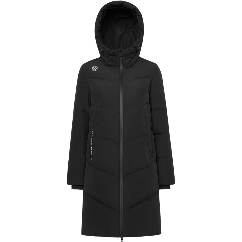 波司登outlets奥莱新款女连帽中长款过膝冬装时尚羽绒服B90142318