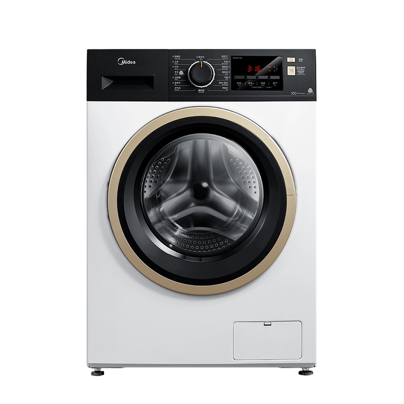 美的(Midea)MD100VT15D5 新品10公斤大容量变频全自动洗干一体机 洗衣机 干衣机 拒绝螨虫家用白色