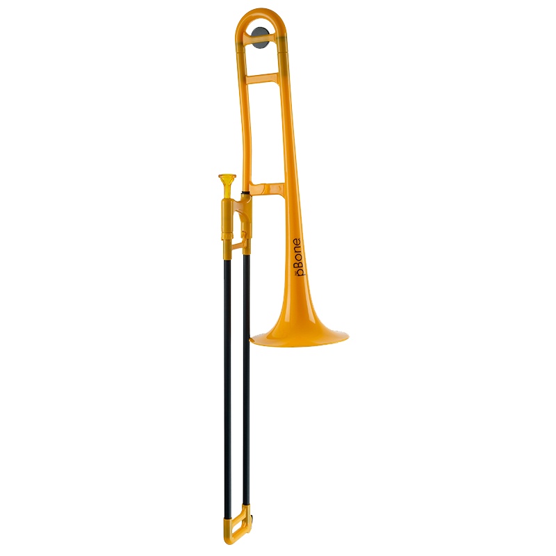 英国新款pBone皮朋塑料铜管乐器次中音降B调长号初学考级演奏黄色