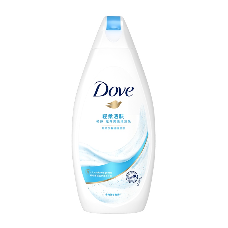 多芬(Dove)沐浴露 轻柔活肤 滋养美肤沐浴乳400g 超微按摩柔球[联合利华]