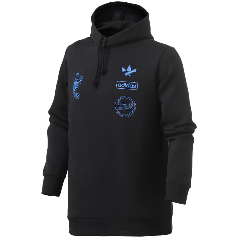 adidas阿迪达斯三叶草运动服冬男装休闲长袖卫衣DP8574 L DP8574黑