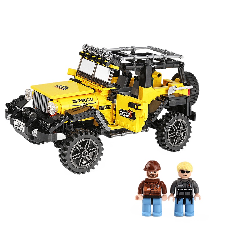 星堡积木兼容乐高积木儿童拼装超级吉普车玩具男孩子6-14岁塑料小颗粒女孩岁礼物--超级吉普车[610颗粒]