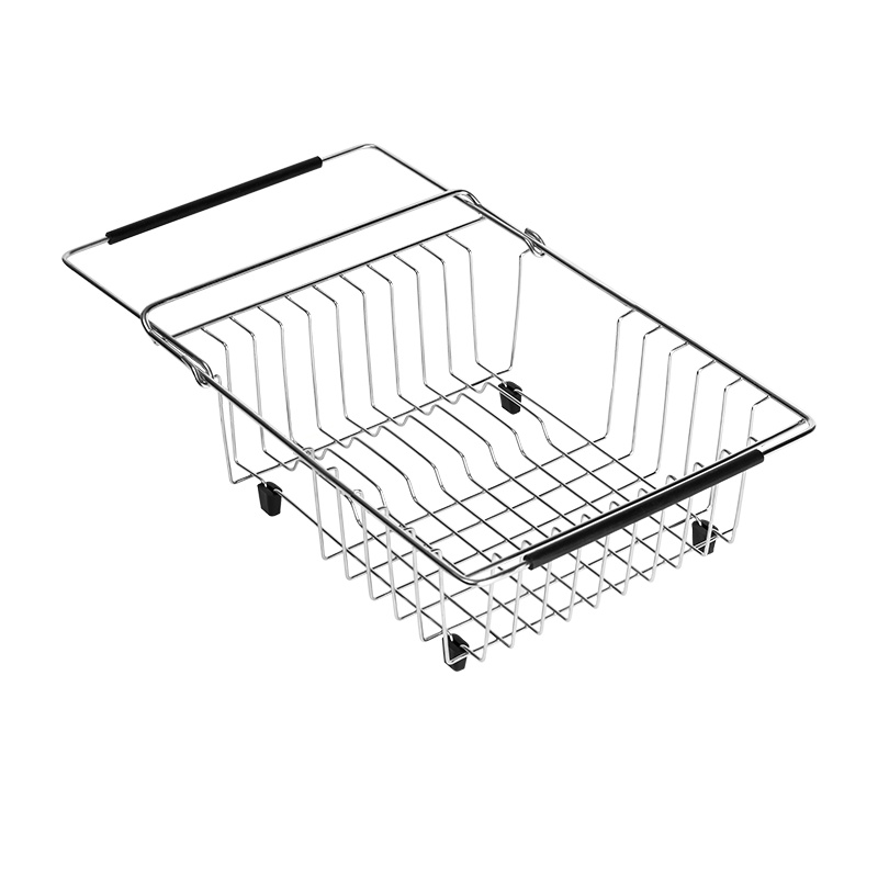 科恩纳304水槽沥水架伸缩滤沥水篮厨房碗碟架加粗挂篮置物架